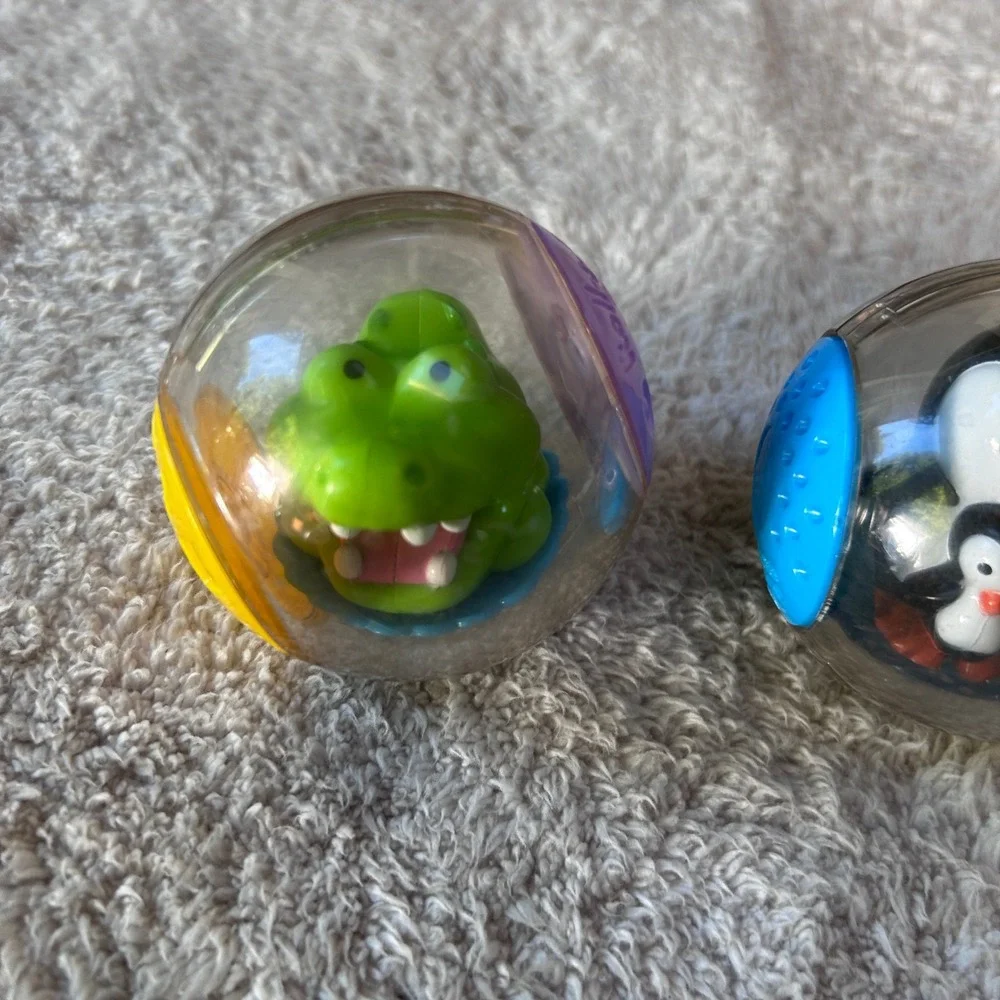 Fisher Price Roll-a-Rounds Ball Lot of 5 Panda Penguin Hippo Alligator Lion